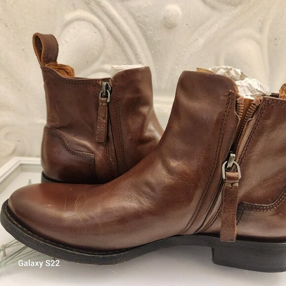 Franco Sarto "Linc" Brown Leather Booties. NIB. Size 6.5 - Picture 4 of 14